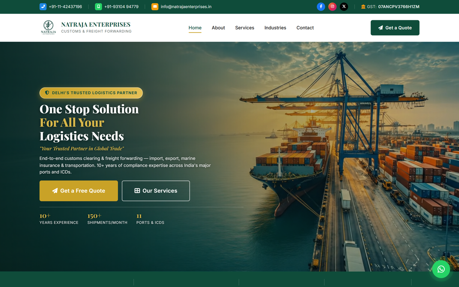 Natraja Enterprises Website
